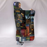 The Lord Of The Rings Book Cover Hooded Blanket - Gifts For Reading Addicts