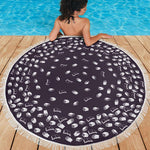 Purple Bookish Round Beach Blanket - Gifts For Reading Addicts
