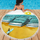 Bookish Round Beach Blanket - Gifts For Reading Addicts
