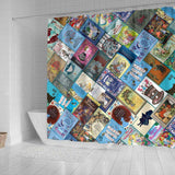 Alice In Wonderland Book Cover Curtain - Gifts For Reading Addicts