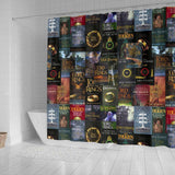 The Lord Of The Rings Book Covers Shower Curtain - Gifts For Reading Addicts