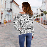 Bookish Off Shoulder Sweater - Gifts For Reading Addicts