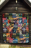 HP Book Cover Pattern Quilt - Gifts For Reading Addicts