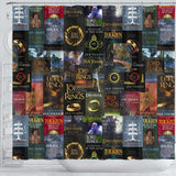 The Lord Of The Rings Book Covers Shower Curtain - Gifts For Reading Addicts