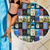 Books Bookish Round Blanket - Gifts For Reading Addicts