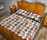 Bookish Pattern Quilt Bed - Gifts For Reading Addicts