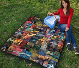 HP Book Cover Pattern Quilt - Gifts For Reading Addicts