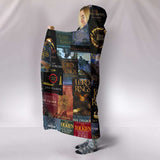 The Lord Of The Rings Book Cover Hooded Blanket - Gifts For Reading Addicts