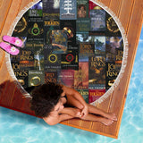 The Lord Of The Rings Book Covers Beach Blanket - Gifts For Reading Addicts