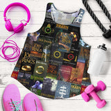 The Lord Of The Rings Book Covers Women's Tank - Gifts For Reading Addicts