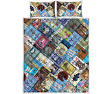 "Alice In Wonderland"Book Covers Quilt Bed - Gifts For Reading Addicts