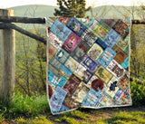 Alice In Wonderland Book Covers Quilt - Gifts For Reading Addicts