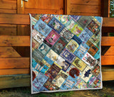 Alice In Wonderland Book Covers Quilt - Gifts For Reading Addicts