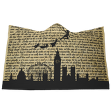 Peter Pan Book Page Vintage Hooded Blanket - Gifts For Reading Addicts