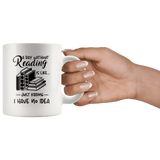 "A day without reading"11oz white mug - Gifts For Reading Addicts