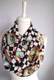 Alice In Wonderland Themed Handmade Infinity Scarf Limited Edition - Gifts For Reading Addicts