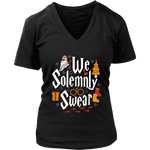 "We Solemnly Swear" V-neck Tshirt - Gifts For Reading Addicts