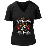 "Ya Filthy Muggle" V-neck Tshirt - Gifts For Reading Addicts