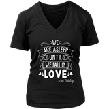 "We fall in love" V-neck Tshirt - Gifts For Reading Addicts
