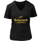 "Sassenach" V-neck Tshirt - Gifts For Reading Addicts