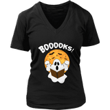 "BOOOOKS" V-neck Tshirt - Gifts For Reading Addicts