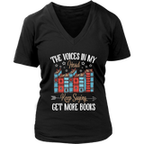 "Get More Books" V-neck Tshirt - Gifts For Reading Addicts