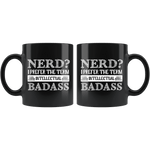 "Nerd?"11oz Black Mug - Gifts For Reading Addicts