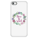 time to read floral phone case white - Gifts For Reading Addicts