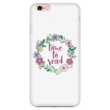 time to read floral phone case white - Gifts For Reading Addicts