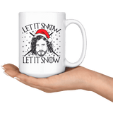 "Let It Snow"15oz White Christmas Mug - Gifts For Reading Addicts