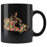 "Canada Bookish Map"11oz Black Mug - Gifts For Reading Addicts