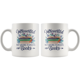 "Introverted But Willing To Discuss Books"11oz White Mug - Gifts For Reading Addicts