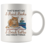 "I Read Books,I Drink Coffee"11oz White Mug - Gifts For Reading Addicts