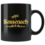 "Sassenach"11oz Black Mug - Gifts For Reading Addicts