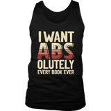 "I Want ABS-olutely Every Book" Men's Tank Top - Gifts For Reading Addicts