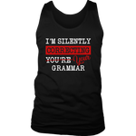 "I'm Silently Correcting Your Grammar" Men's Tank Top - Gifts For Reading Addicts