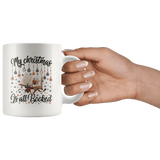 "My Christmas Is All Booked"11oz White Christmas Mug - Gifts For Reading Addicts