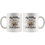 "My Christmas Is All Booked"11oz White Christmas Mug - Gifts For Reading Addicts