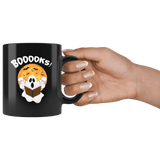 "BOOOOKS"11oz Black Mug - Gifts For Reading Addicts