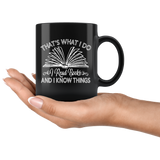 "I Read Books"11oz Black Mug - Gifts For Reading Addicts