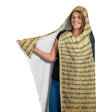 HP Book Page Vintage Hooded Blankets - Gifts For Reading Addicts