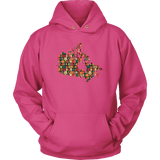 "Canada Bookish Map" Hoodie - Gifts For Reading Addicts
