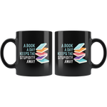 "A Book A Day"11oz Black Mug - Gifts For Reading Addicts