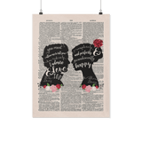 Pride and prejudice vintage dictionary poster - Gifts For Reading Addicts