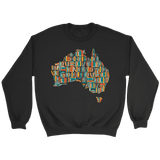 "Australia Bookish Map" Sweatshirt - Gifts For Reading Addicts