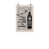 ''An awfully big adventure"peter pan vintage dictionary poster - Gifts For Reading Addicts