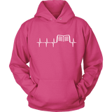 Book heart pulse Hoodie - Gifts For Reading Addicts