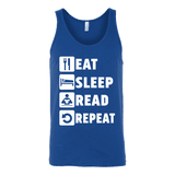 Eat, Sleep, Read, Repeat Unisex Tank - Gifts For Reading Addicts