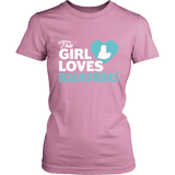 This girl loves reading books Fitted T-shirt - Gifts For Reading Addicts