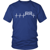 Book heart pulse Unisex T-shirt - Gifts For Reading Addicts